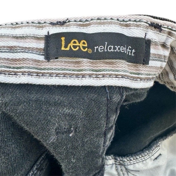 Lee Black Denim Plus Size Relaxed Fit High Rise Straight Leg Mom Jeans Size 36” - Picture 5 of 6